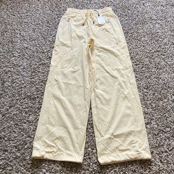 Prana Send Off Pant Women's M Sweet Cream Wide Leg Relaxed Straight High Rise - Picture 4 of 12